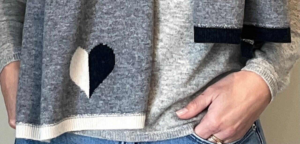 The Perfect Christmas Gift - Grey cashmere beanie and scarf with faux fur pom